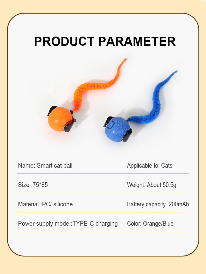 USB Charger Electric Silicone Cat Toys Rolling Ball With Plush
