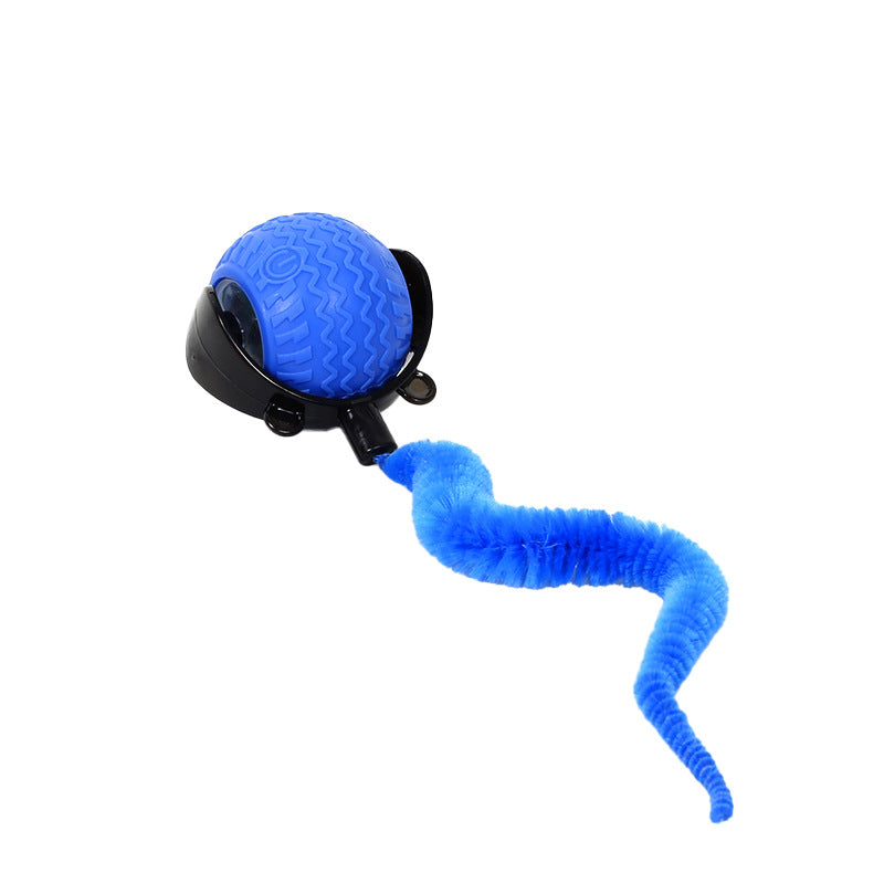 USB Charger Electric Silicone Cat Toys Rolling Ball With Plush