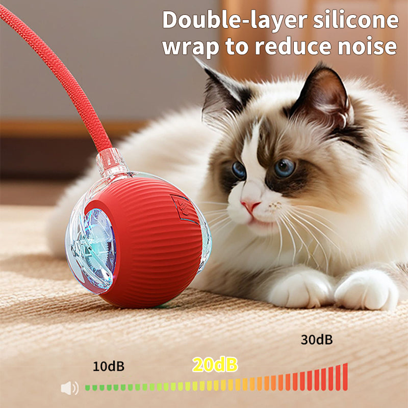 USB Charger Smart Automatic Rotating Rechargeable Cat Toy Self Rolling Ball