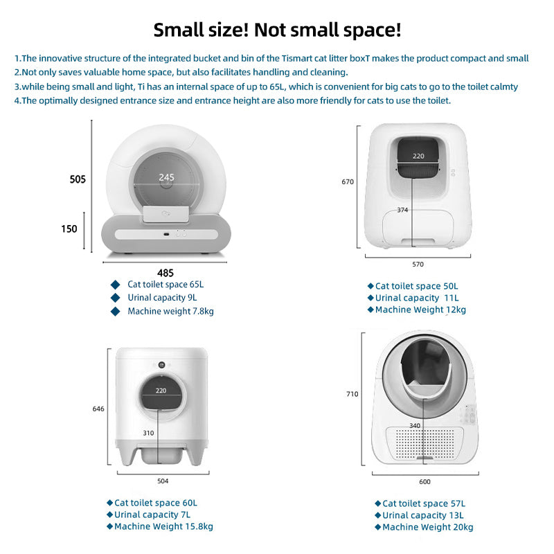 T1+ Automatic Self-Cleaning Cat Litter Box Auto Smart Litter Machine