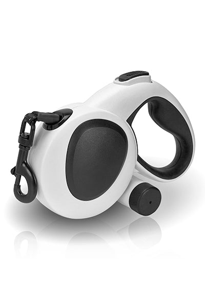 Retractable Dog Leash with Poop Bag Holder
