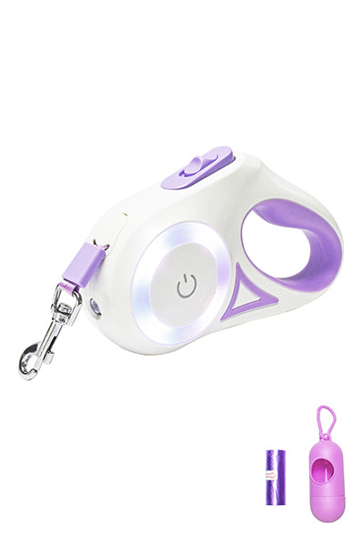 Retractable Dog Leash with Bright LED Flashlight
