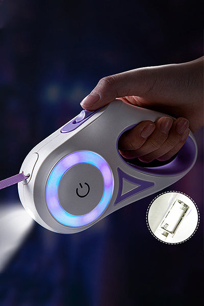 Retractable Dog Leash with Bright LED Flashlight