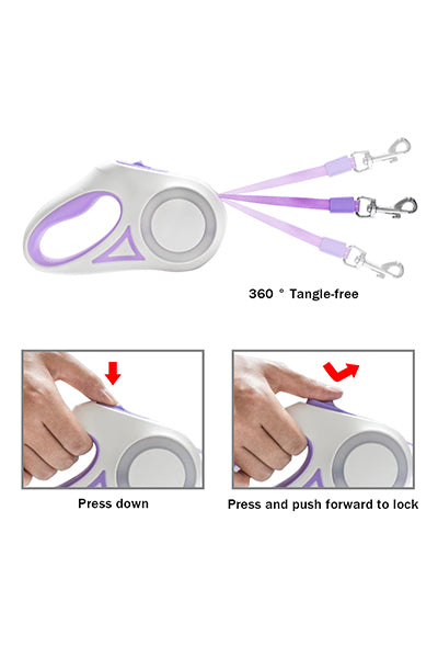 Retractable Dog Leash with Bright LED Flashlight