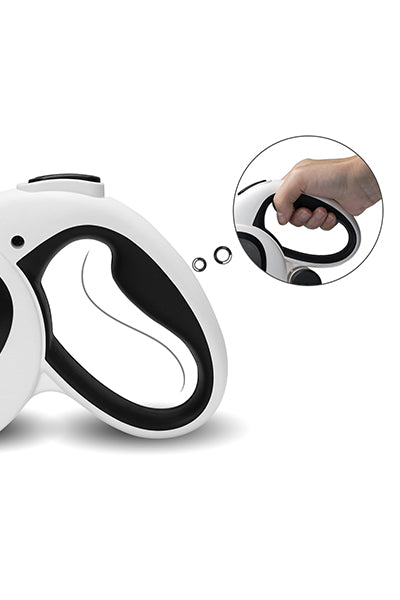 Retractable Dog Leash with Poop Bag Holder