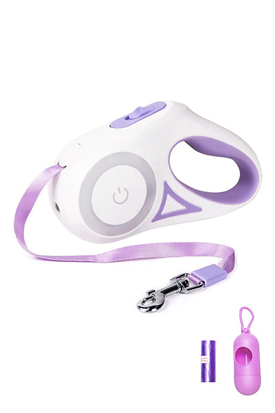 Retractable Dog Leash with Bright LED Flashlight