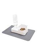 Raised Cat Bowl and Water Bottle Set with Silicon Non Slip Waterproof Mat